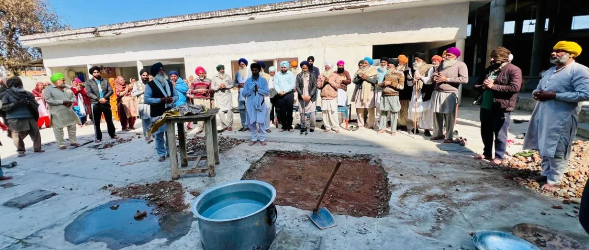 गुरुद्वारा मंजी साहिब शमशपुर में नए लंगर हाल के कार्य की हुई शुरूआत
