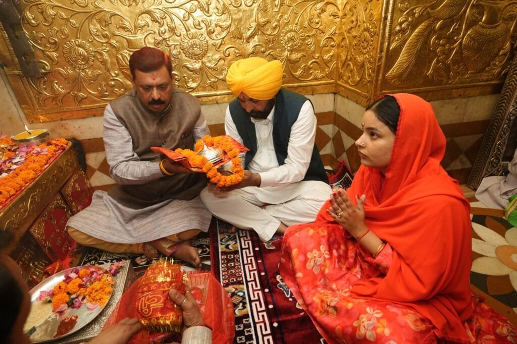 CM Bhagwant mann in naina devi temple