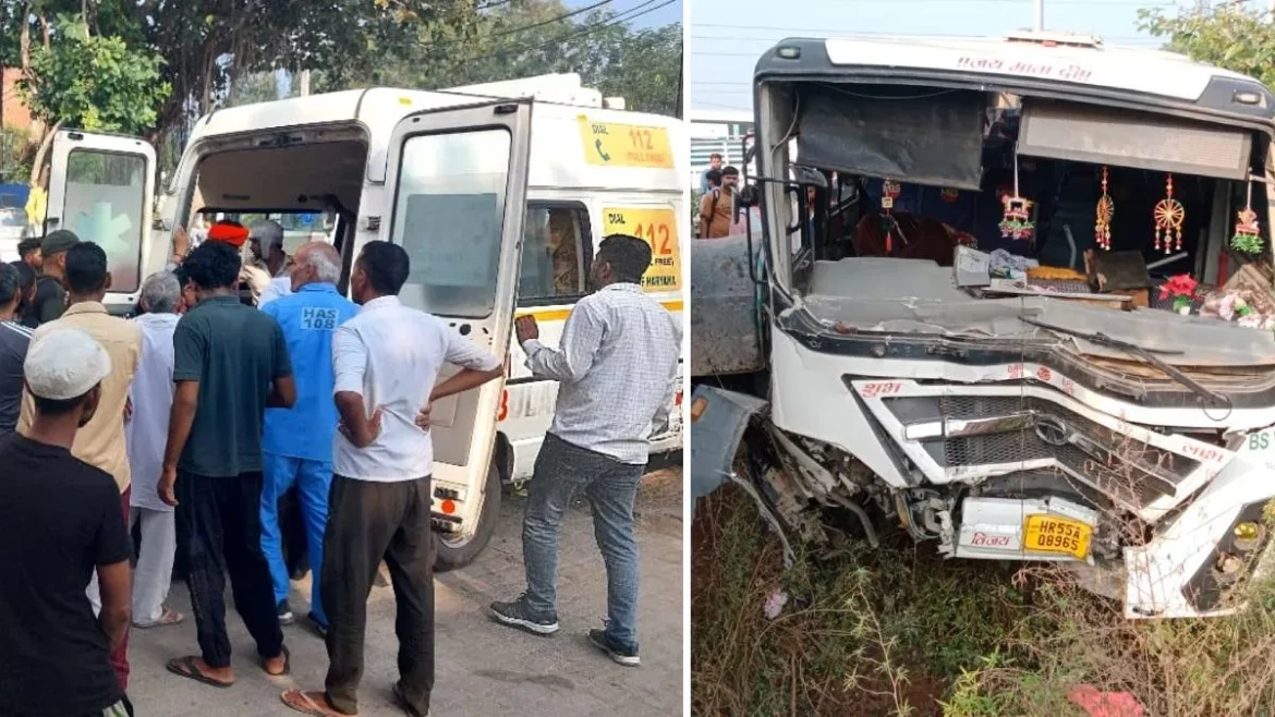 बस-ट्रक की टक्कर