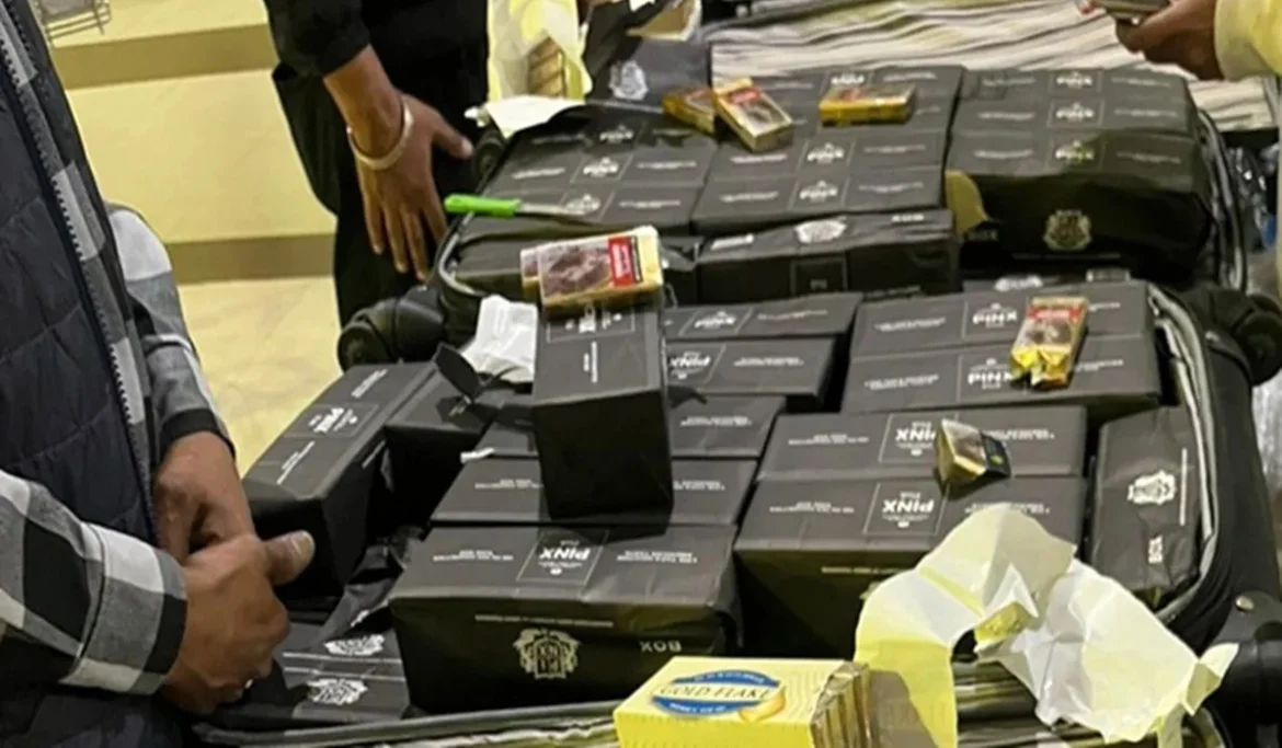 अवैध सिगरेट जब्त