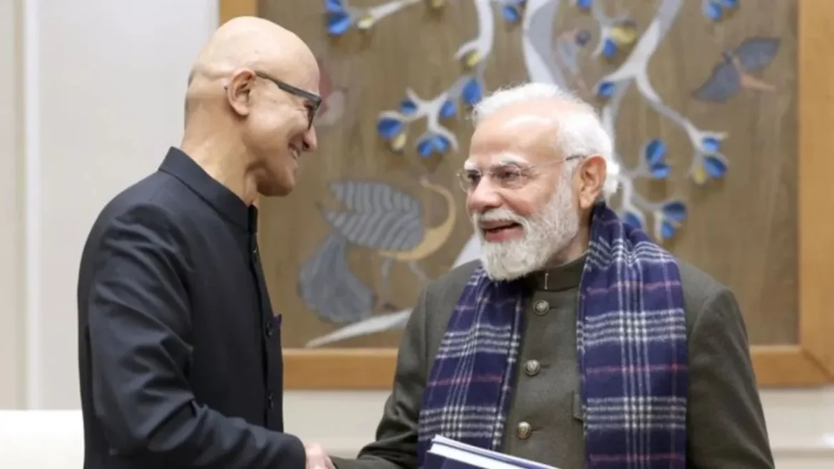 नडेला मोदी मुलाकात