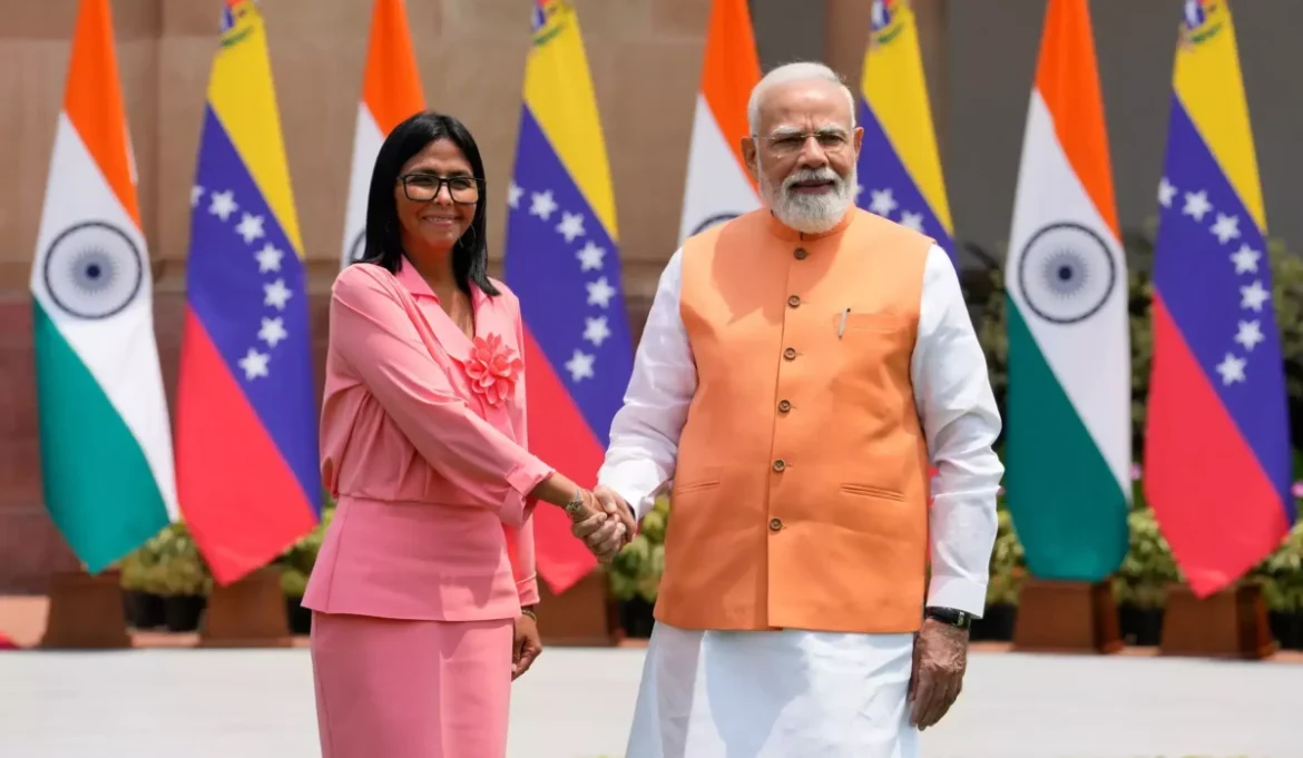 PM Modi Meets Delcy Rodriguez