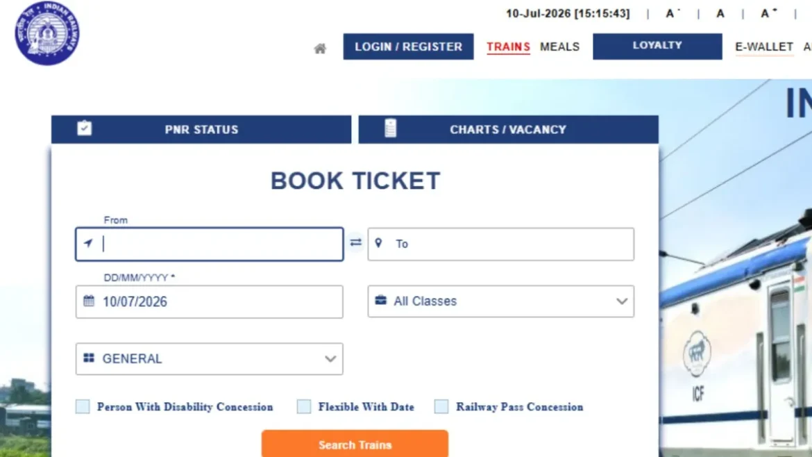 irctc new website