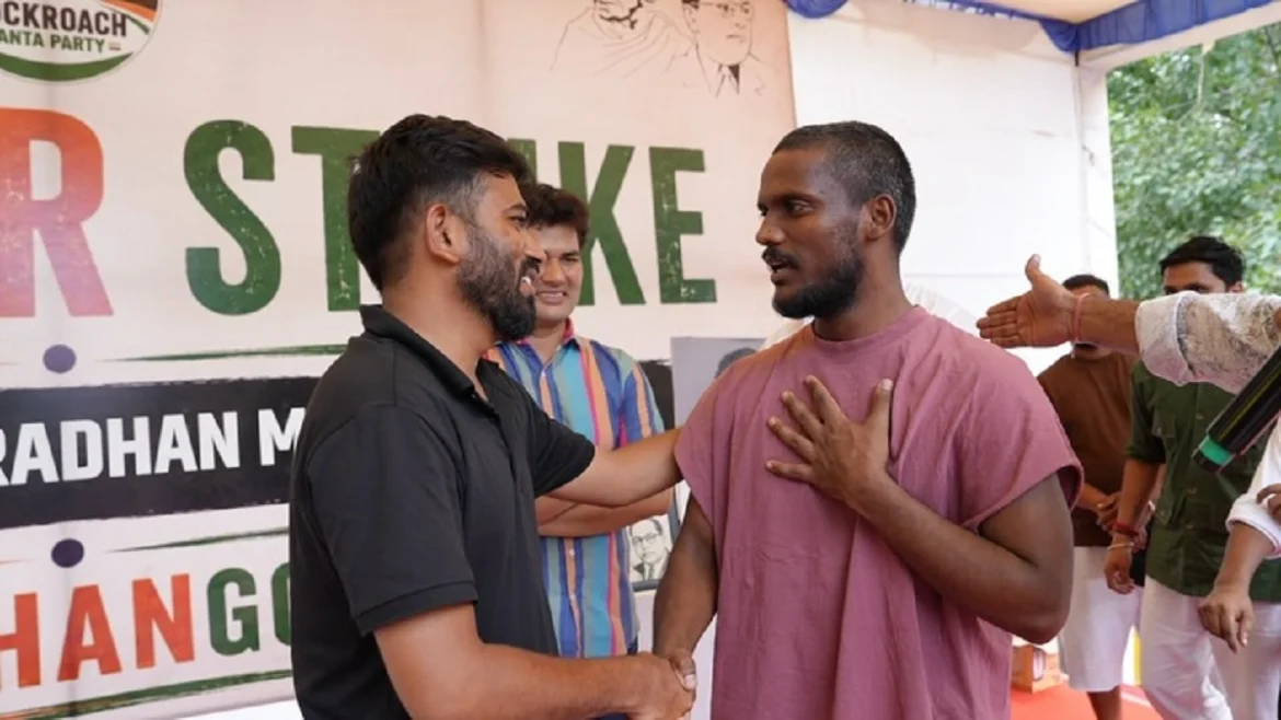 kaka at CJP protest