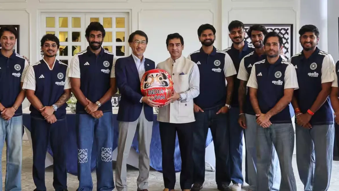 indian team with japan ambassador