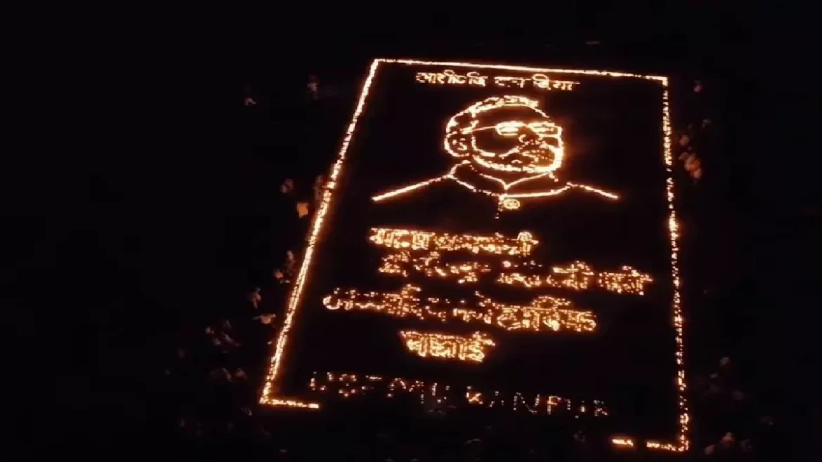 pm modi Diyas Portrait